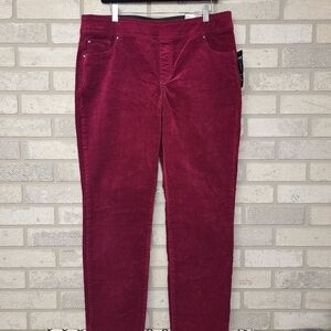 Kim Rogers Tummy Control Straight Leg Pants Size 14 Red